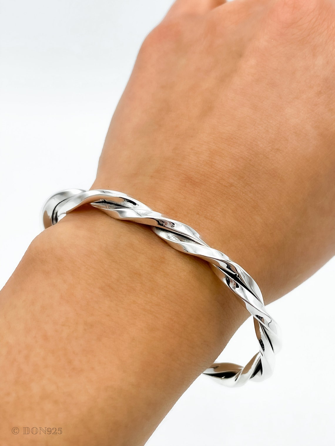 Sterling Silver Cuff Bracelet Twisted Silver Bracelet Unisex - Etsy