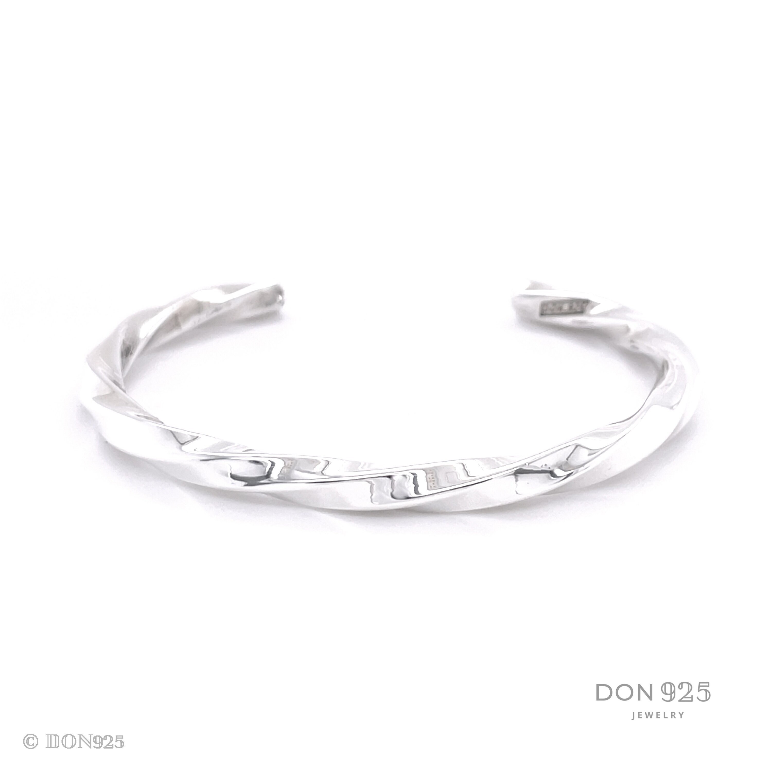 Sterling Silver Cuff Bracelet Twisted Silver Bracelet Modern - Etsy