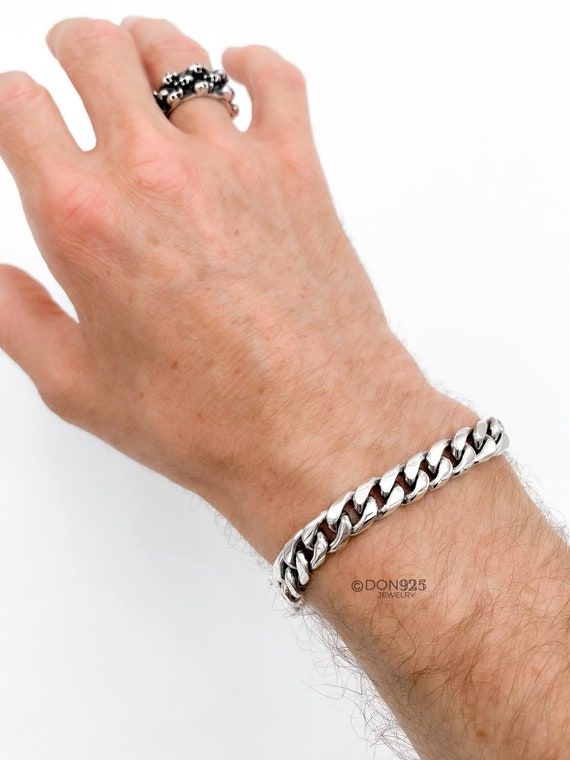 Collana Con Catena A Maglie Cubane Miami In Oro 14k E Lucchetto Da Marinaio - Italia - Foto 2