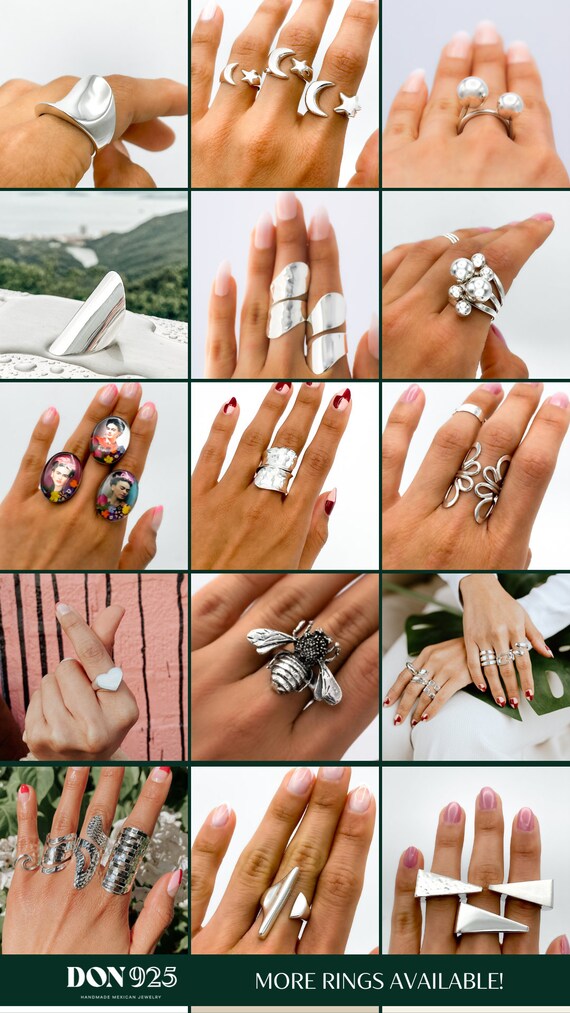 Silver rings aesthetic deals