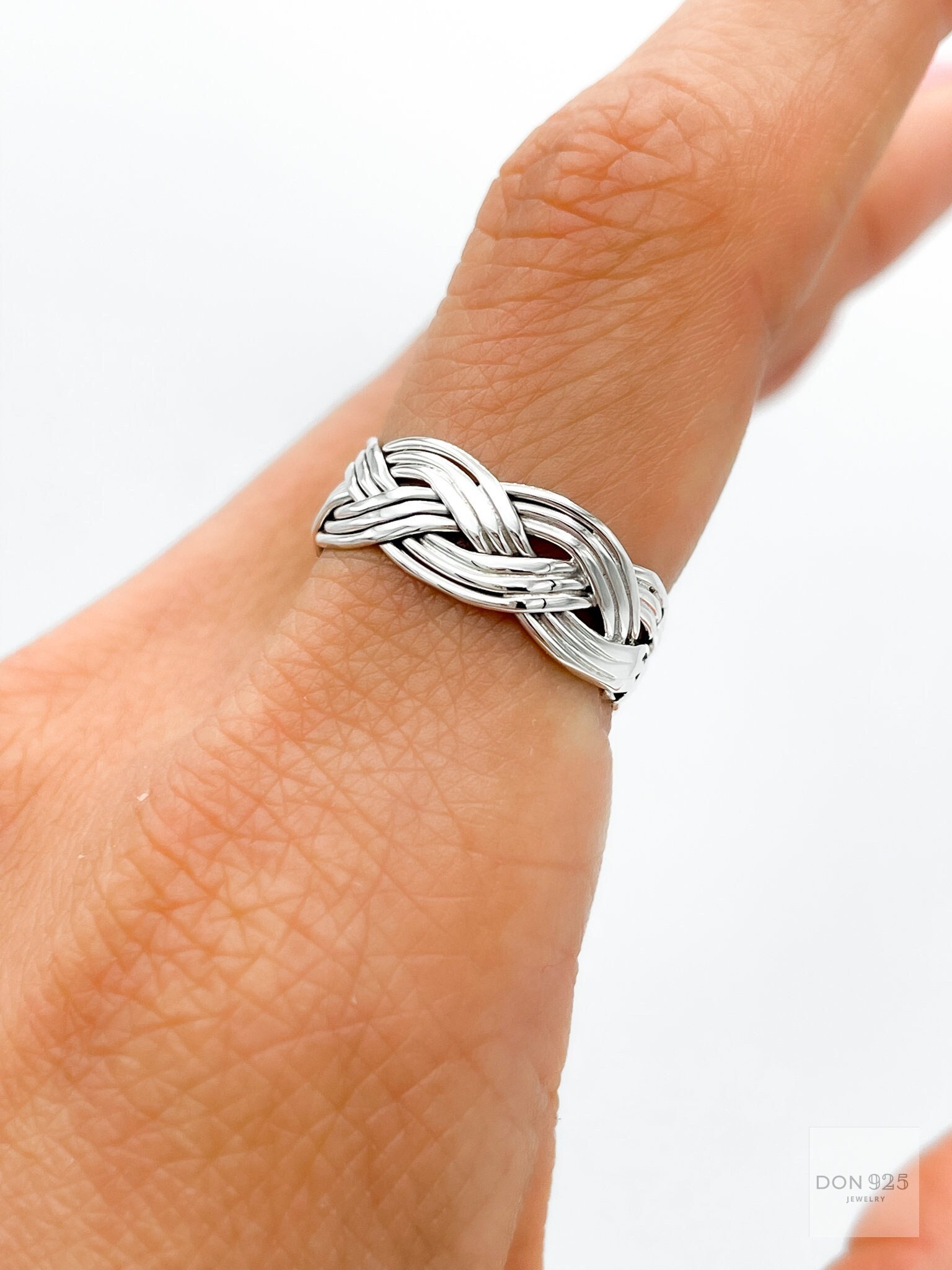 Sterling Silver Ring, Woven Ring, Braided Ring, Unisex Silver Ring, Stacking Ring, Rustic Silver Ring, Woven Jewelry