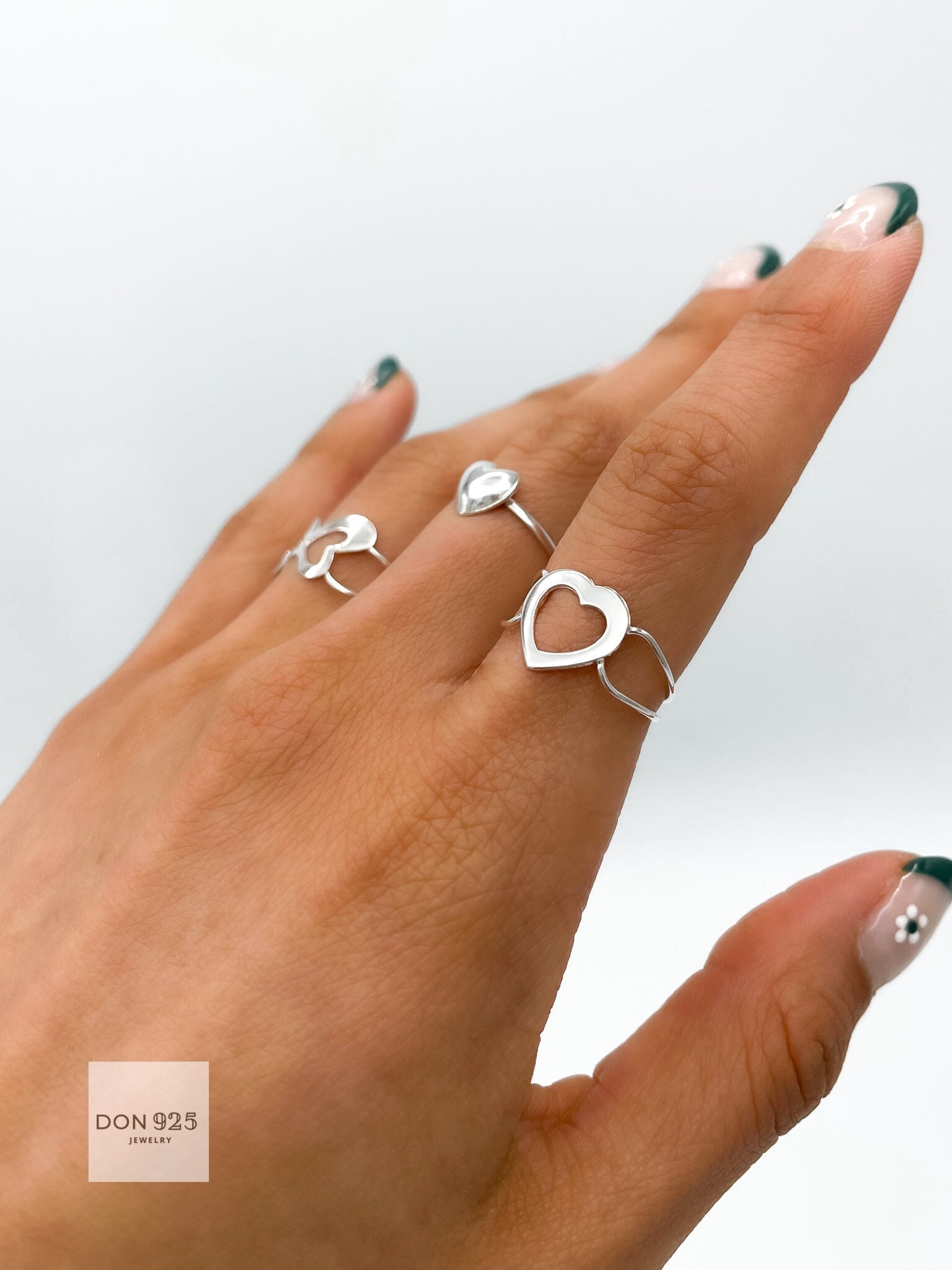 Sterling Silver Ring, Heart Ring, Thin Heart Ring, Love Ring, Lover Jewelry, Heart Jewelry, Minimalist Ring, Dainty Ring, Silver Heart Ring