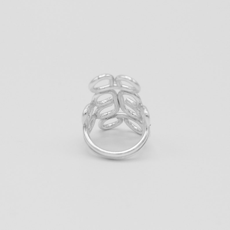 Sterling Silver Boho Ring Statement Ring Long Ring Chunky Etsy