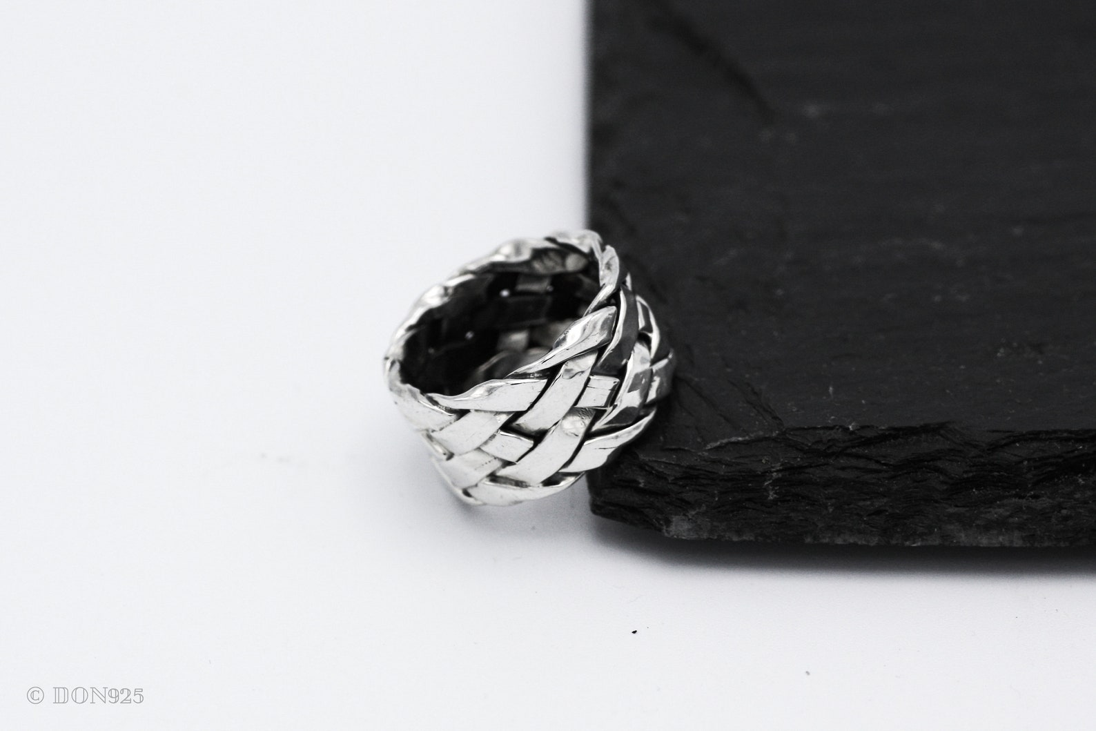 Sterling Silver Braided Ring Woven Ring Chunky Band Silver - Etsy