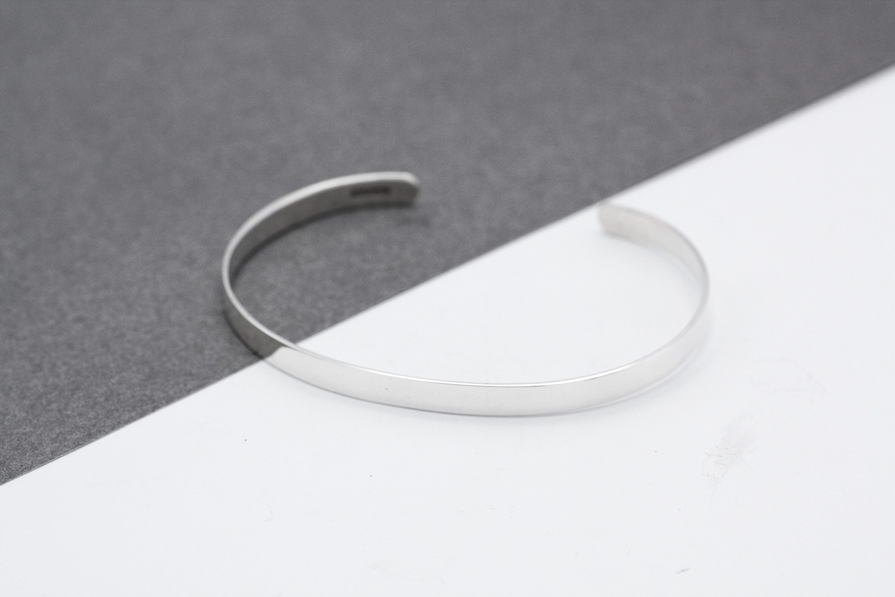 Sterling Silver Cuff Bracelet, Classic Silver ID Bracelet Sterling Silver Cuff Bracelet, Classic Silver ID Bracelet
