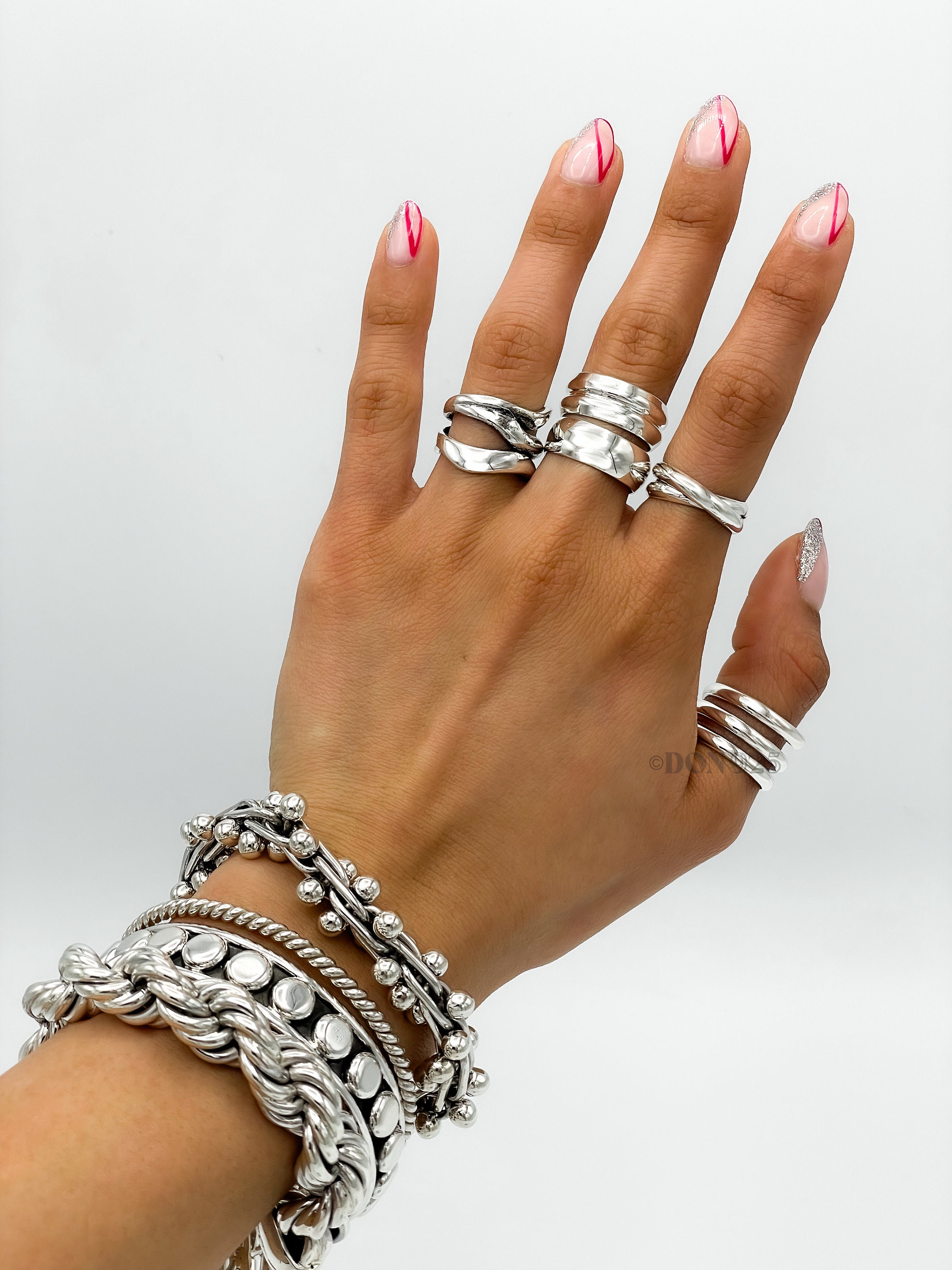 Sterling Silver Crossover Ring, Infinity Ring, Interlocking