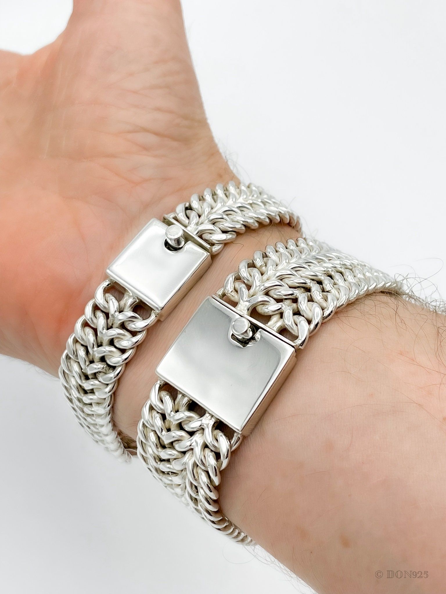 Sterling Silver Bracelet, ID Bracelet, Wide Silver Bracelet Sterling Silver Bracelet, ID Bracelet, Wide Silver Bracelet