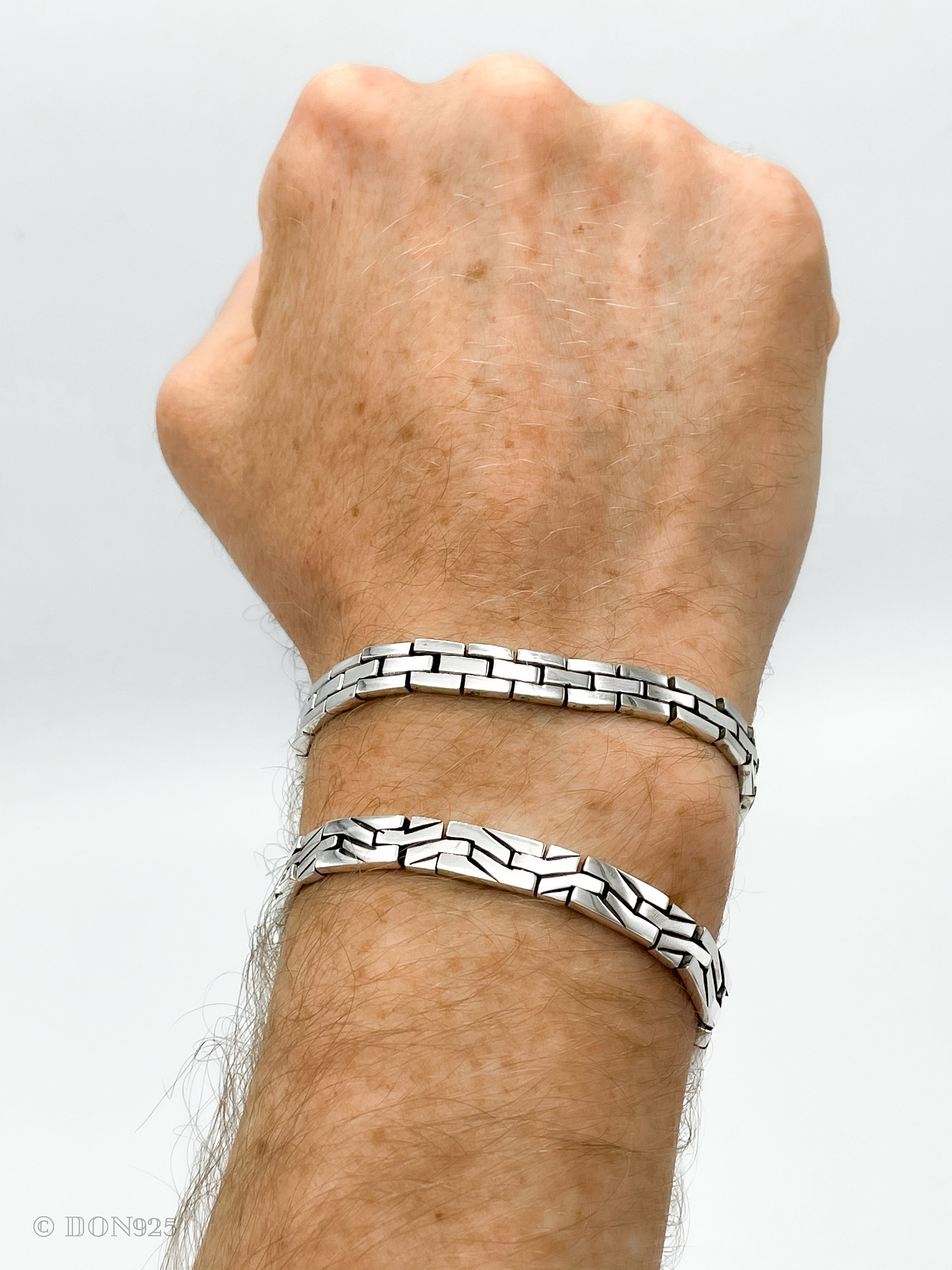 Sterling Silver Bracelet Vintage Mexican Bracelet Men's Etsy