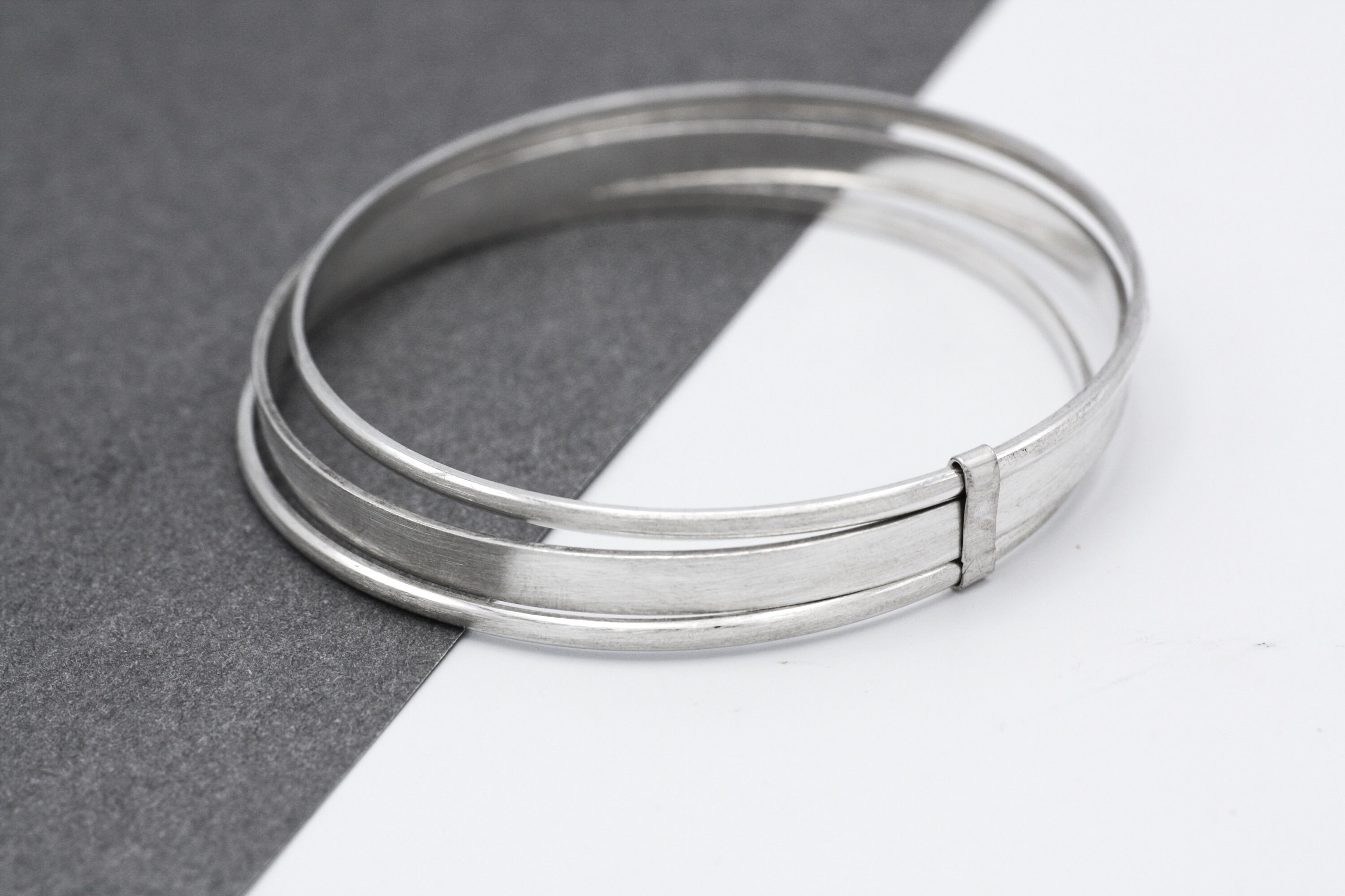 Sterling Silver Bangle Bracelet Set, Stacking Bangles, Set