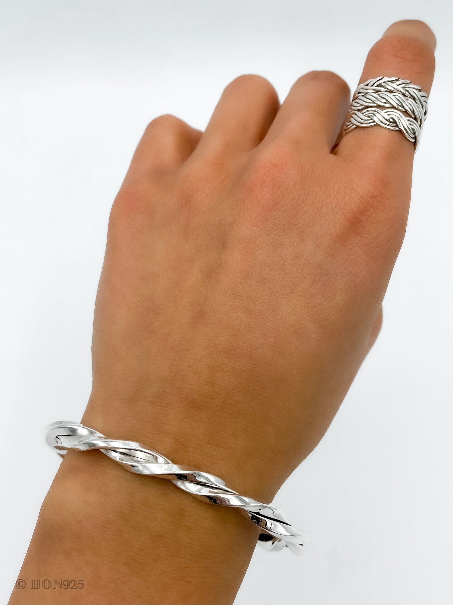 Sterling Silver Cuff Bracelet Twisted Silver Bracelet Unisex - Etsy