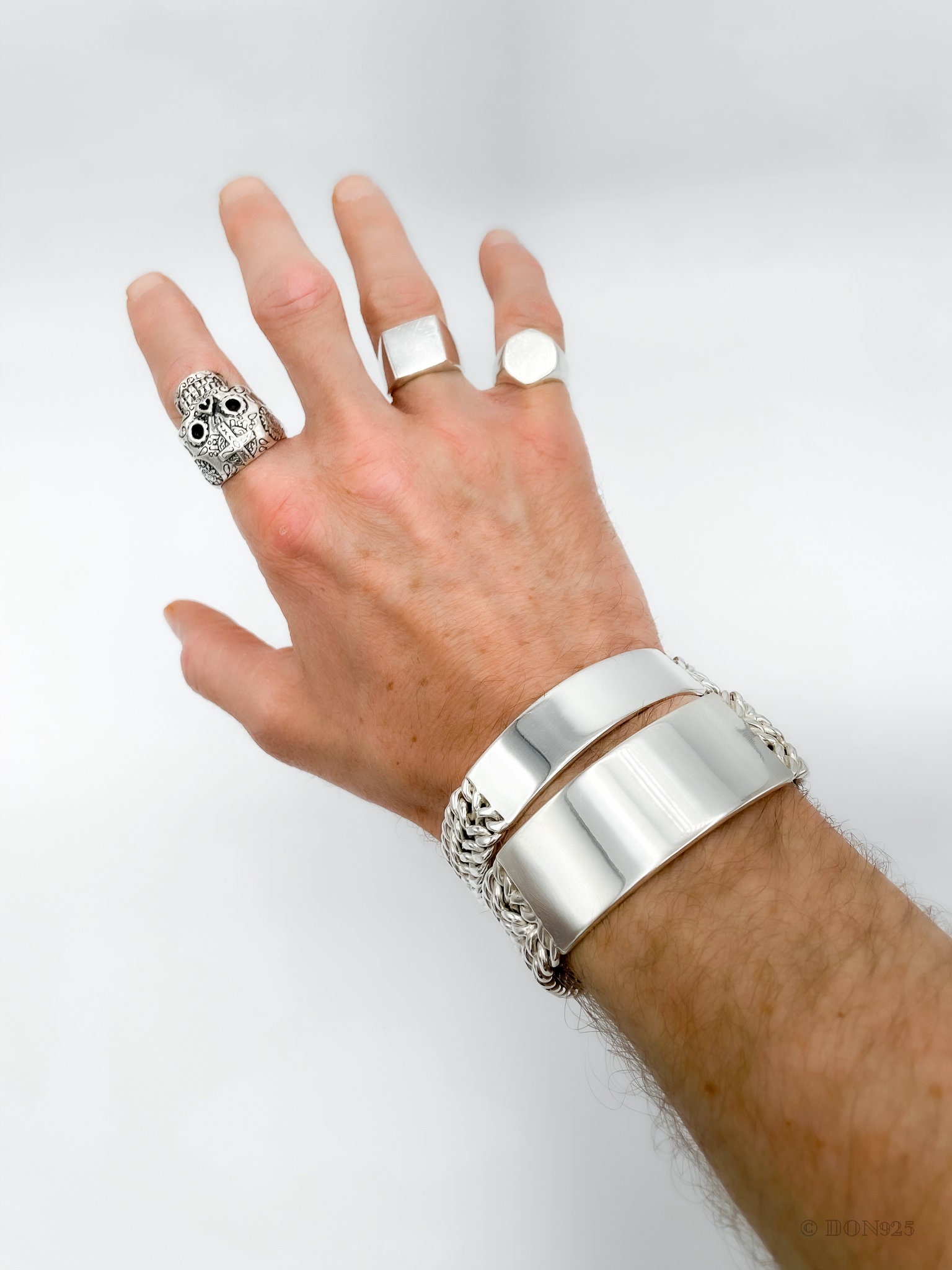 Sterling Silver Bracelet, ID Bracelet, Wide Silver Bracelet Sterling Silver Bracelet, ID Bracelet, Wide Silver Bracelet