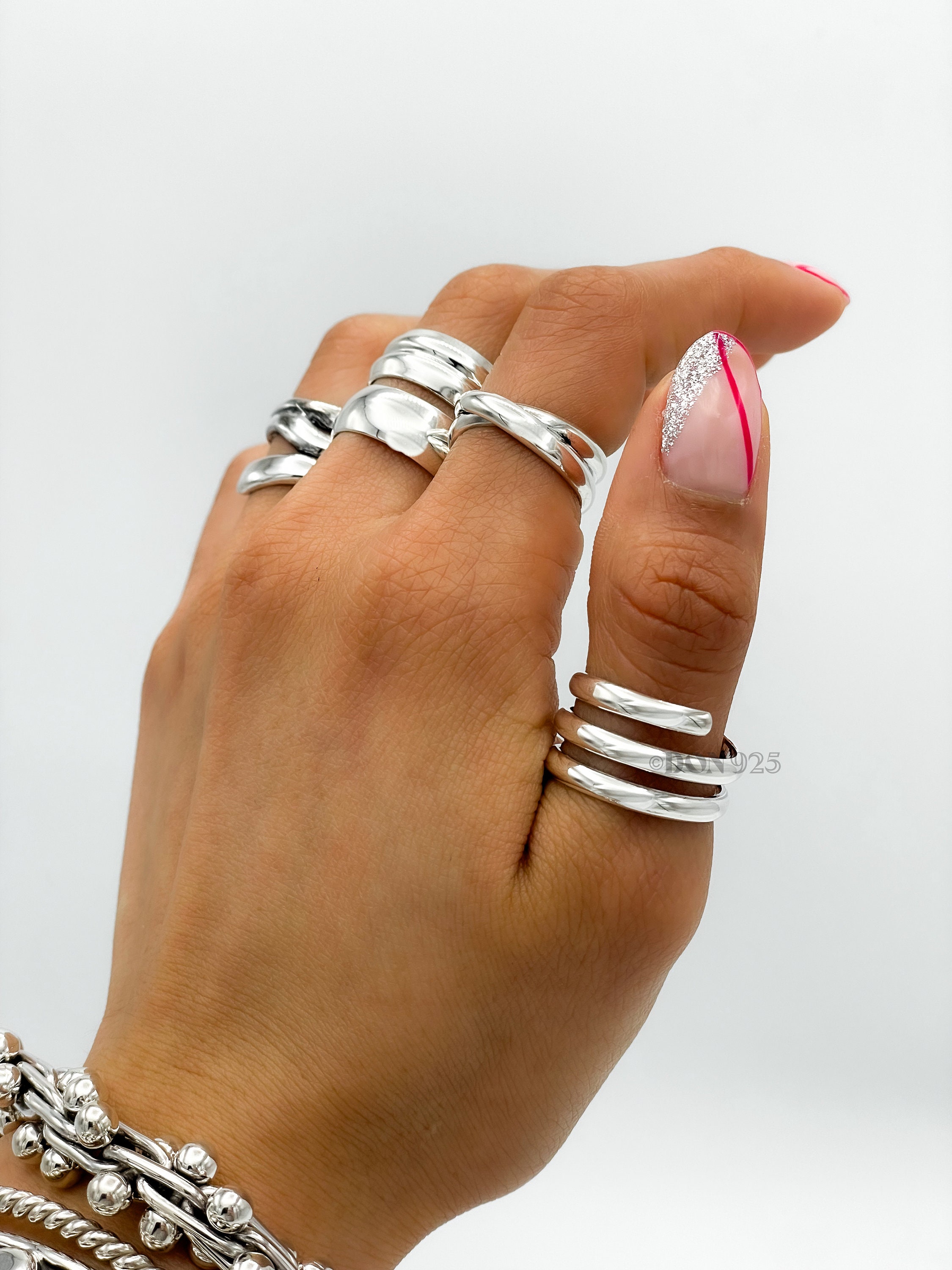 Sterling Silver Crossover Ring, Infinity Ring, Interlocking