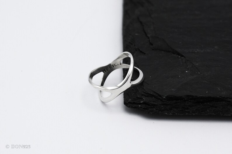 Sterling Silver Criss Cross Ring Silver X Ring Crisscross Etsy