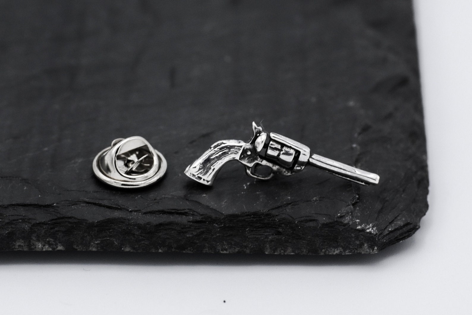 Sterling Silver Lapel Pin Pistol Pin Men's Lapel Pin | Etsy