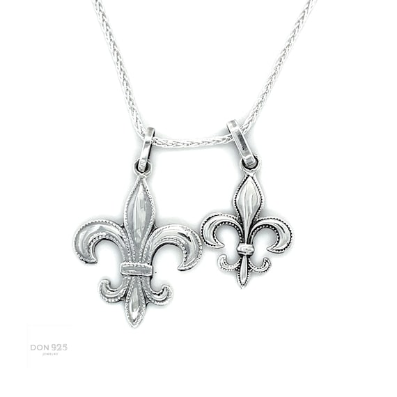【おトク】 Lis De Fleur Pendant, Lis De Fleur Pendant, Silver Sterling Jewelry, Etsy - Pendant Lis De Fleur Large Charm, Lis De Fleur Lis, De Fleur  Silver アクセサリー
