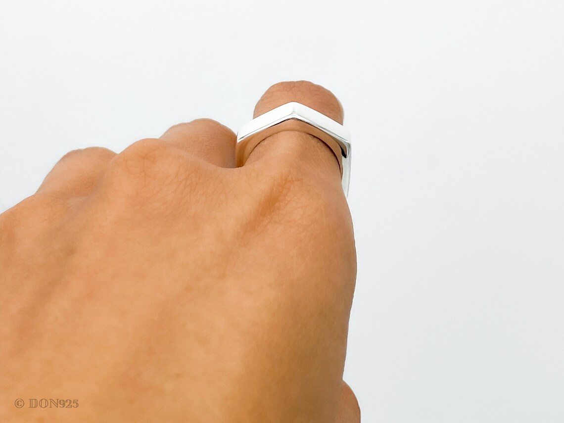 Sterling Silver Nut Ring Hexagon Ring Unisex Silver Ring Etsy