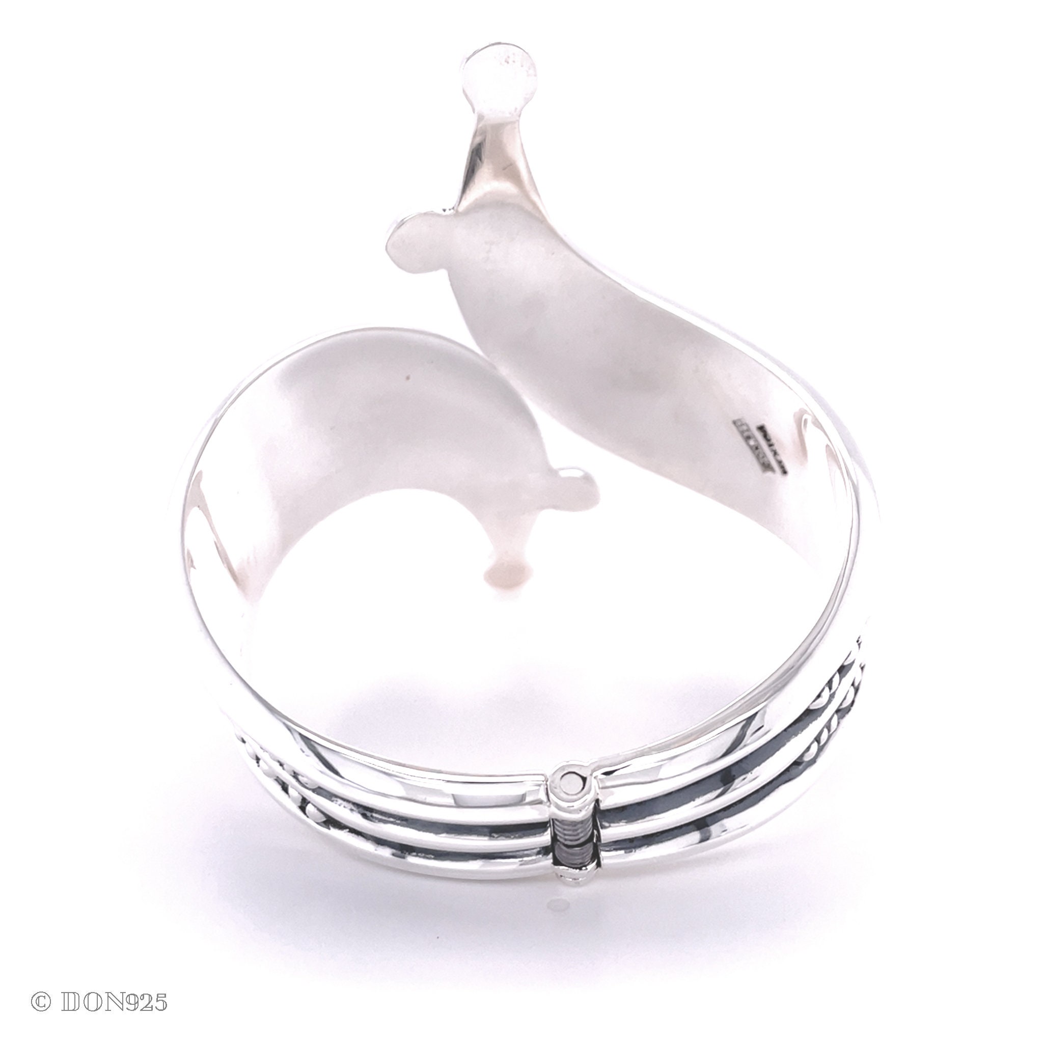 Sterling Silver Wide Statement Bangle, Chunky Bangle, Dome Sterling Silver Wide Statement Bangle, Chunky Bangle, Dome