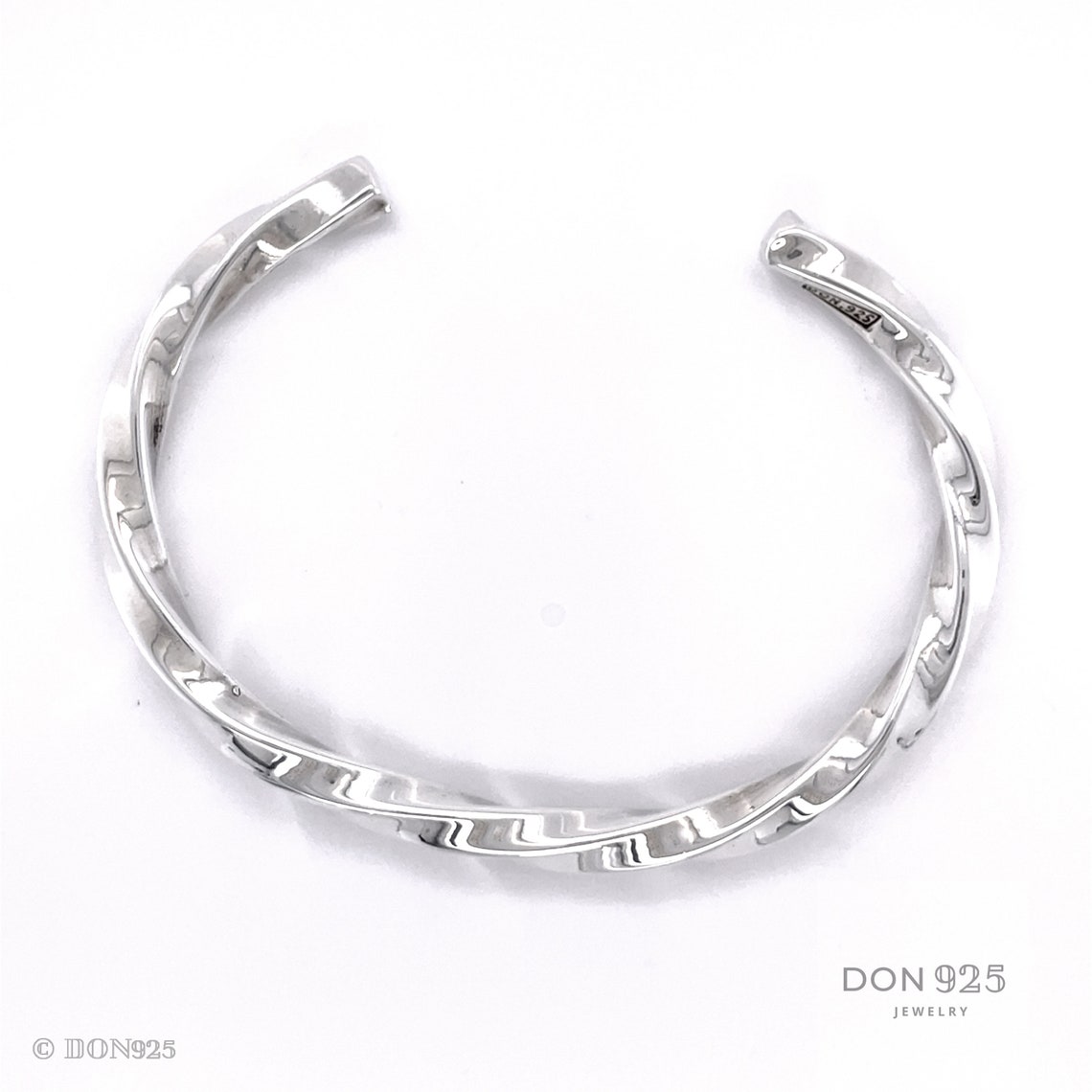 Sterling Silver Cuff Bracelet Twisted Silver Bracelet Modern - Etsy