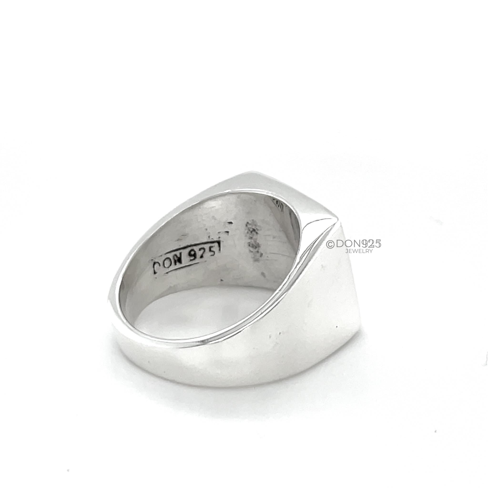 Sterling Silver Signet Ring, Square Signet Ring, Men Silver