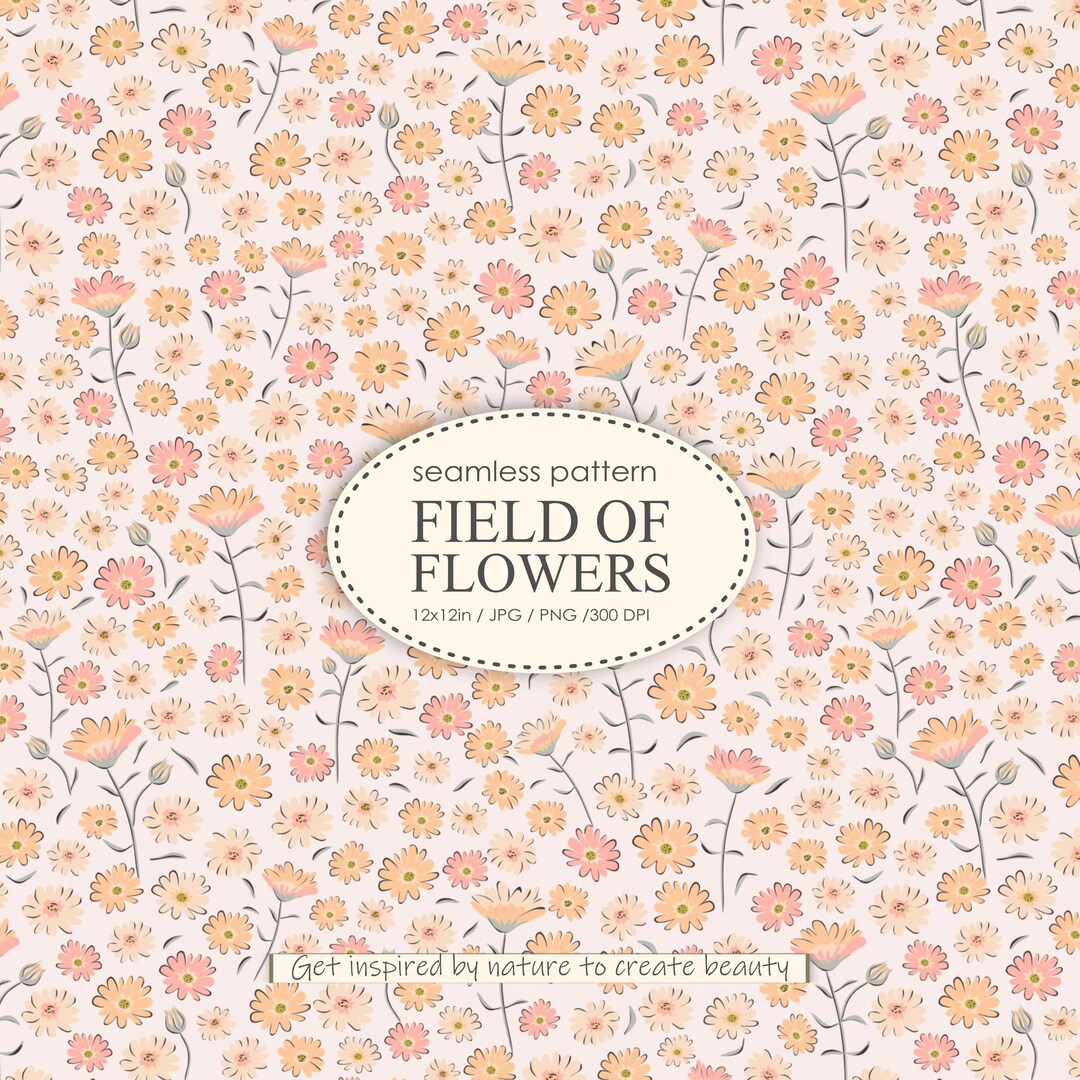 Pastel Ditsy Floral Seamless Pattern | Fabric Sublimation | Powder ...