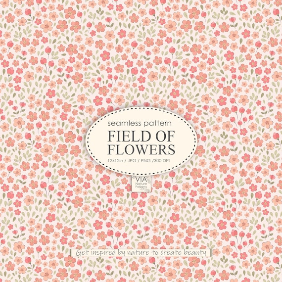 Delicate Floral seamless pattern for fabric, Wildflowers| Design wallpaper| Scrapbooking| Vintage ditsy  Digital paper JPG PNG #10008 #2C