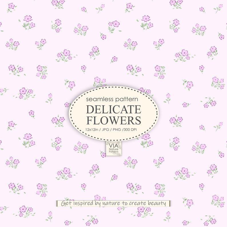 Dainty Fluttery Pattern Printed on Vanessa Silk