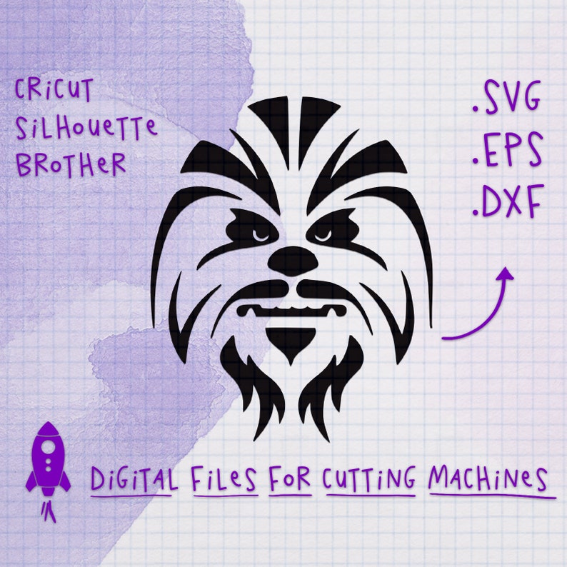 Chewbacca Vector Cut File Chewie Eps Svg Dxf For Scrapbooking | Etsy