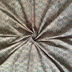 Running Loose Dressmaking Fabric By The Yard, Jaipuri Fabric Craft Sewing Rug Making, Block Printed 100% Pure Cotton Cloth, Pillows Cushions