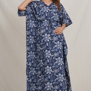 Floral Print Maternity Kaftan Printed Pregnancy Wear Gown Nursing Kaftan Handmade Cotton Pregnancy Kaftan Gift For Mom