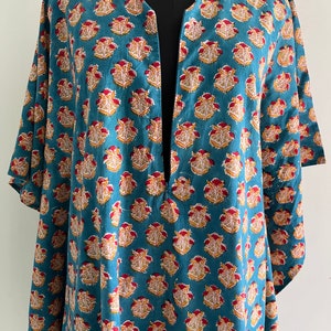 Handmade Print Floral Pregnancy Kaftan With Breast Feeding Zip Maternity Kaftan Printed Short Nursing Gown Gift For Her