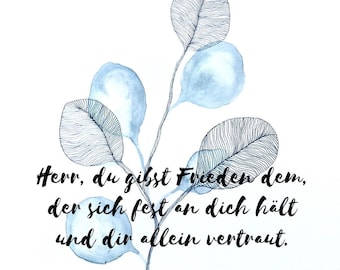 Postcard, greeting card, Christian, watercolor