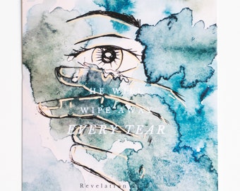 Postcard, Christian, Greeting Card, Watercolor,