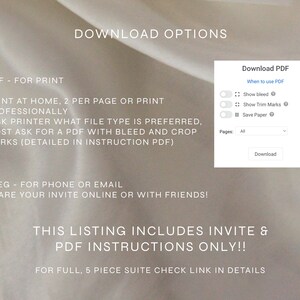 Classy Wedding Invitation Template, Minimalist Wedding Invitation