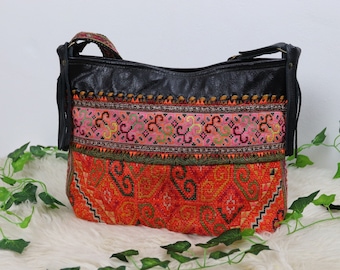 vintage Hmong Hippie Style Sac à bandoulière fait à la main