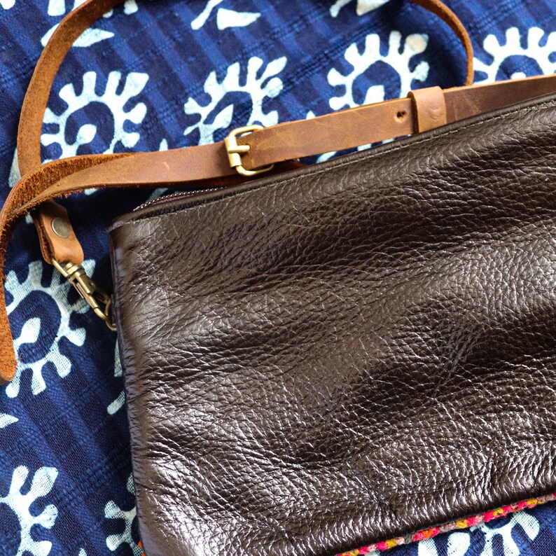 Hand Made Zip Cross Body Bag Thai Hill Tribe Vintage