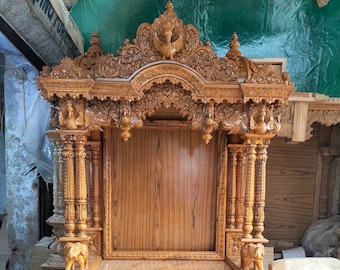 Hindu MAndir/Home temple/wood Temple /Home temples/Wood Indian Temple,Pooja Mandir,Carving Temple,Furniture,Temple,Mandir With Cabinet,