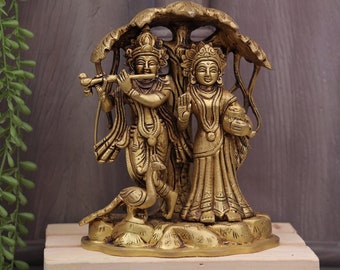 Radha Krishna Statue,Small Brass Radha Krishna Statue,Radha Krishna, Radha Krishna for Home, Temple, office, corner, decor, Gifts