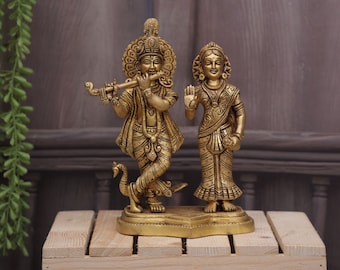 Lord Radha Krishna Couple Bhagwan Large Statue Sculpture Murti for Home Decor Pooja Temple