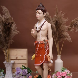 Swaminarayan-beelden, Nilkanth varni zittend standbeeld voor huis-tempeldecor, shriji maharaj shree swaminarayan bhagwan beste cadeau-idee.