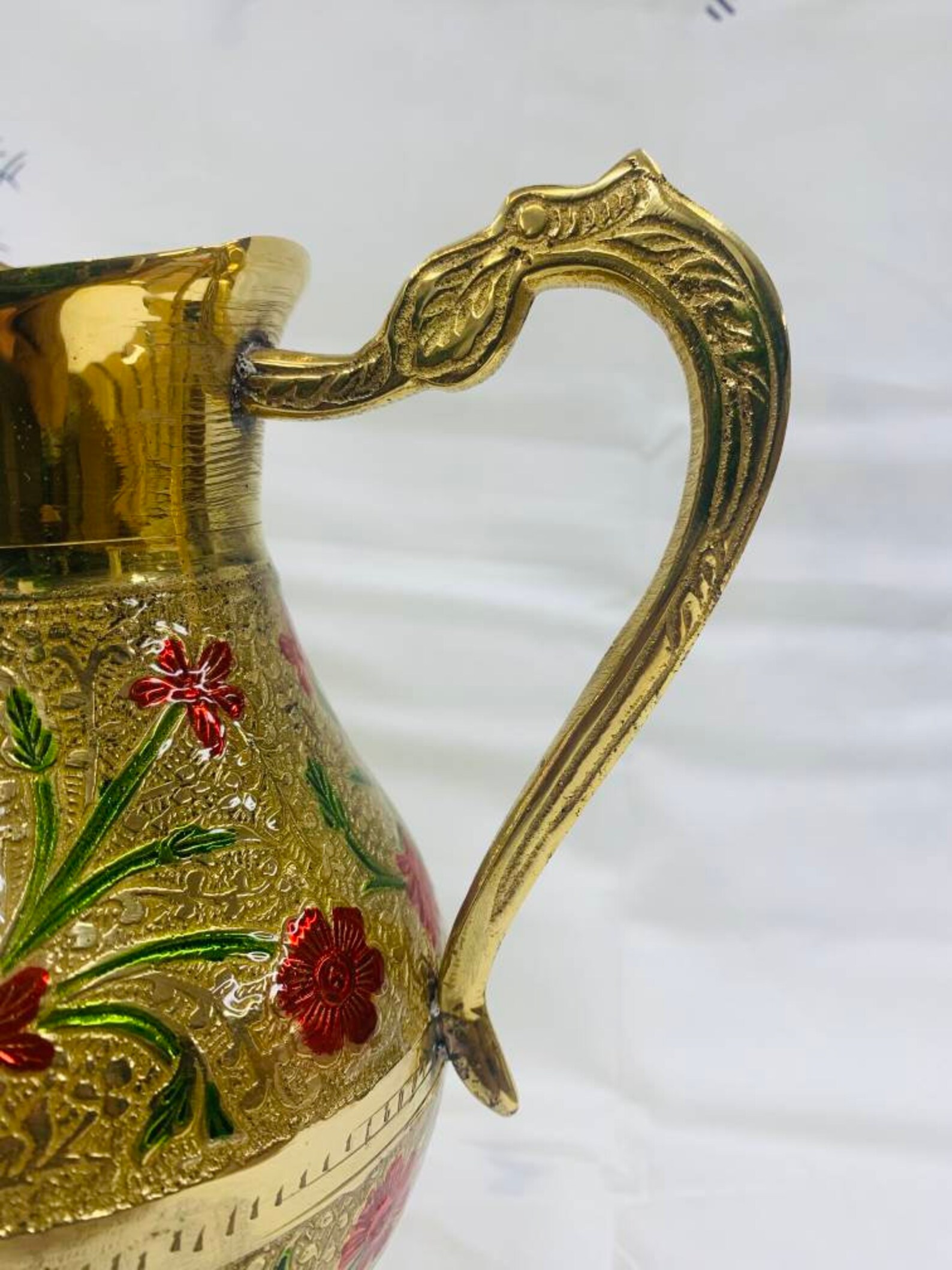 Vintage Indian Brass Decorative Water Jug Water Serve Etsy New Zealand