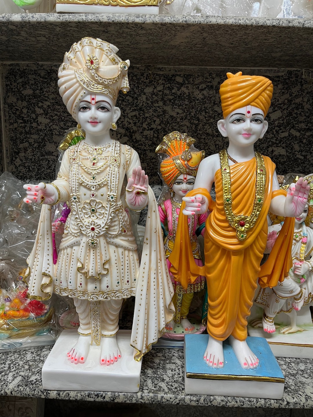 Akshar Purushottam 24 Inch Statue | Swaminarayan Murti | Marble Dust ...