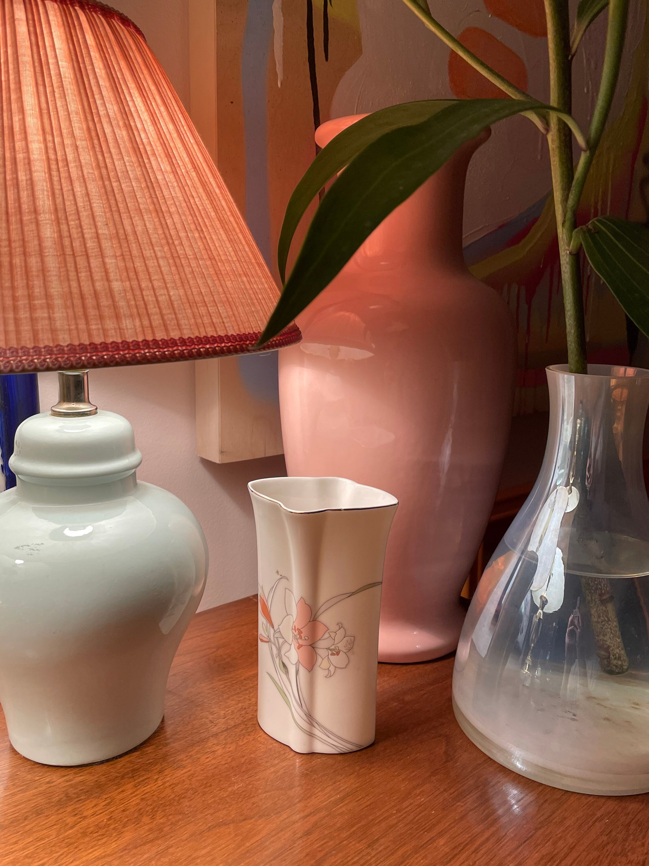 Vintage Floral Vase Etsy