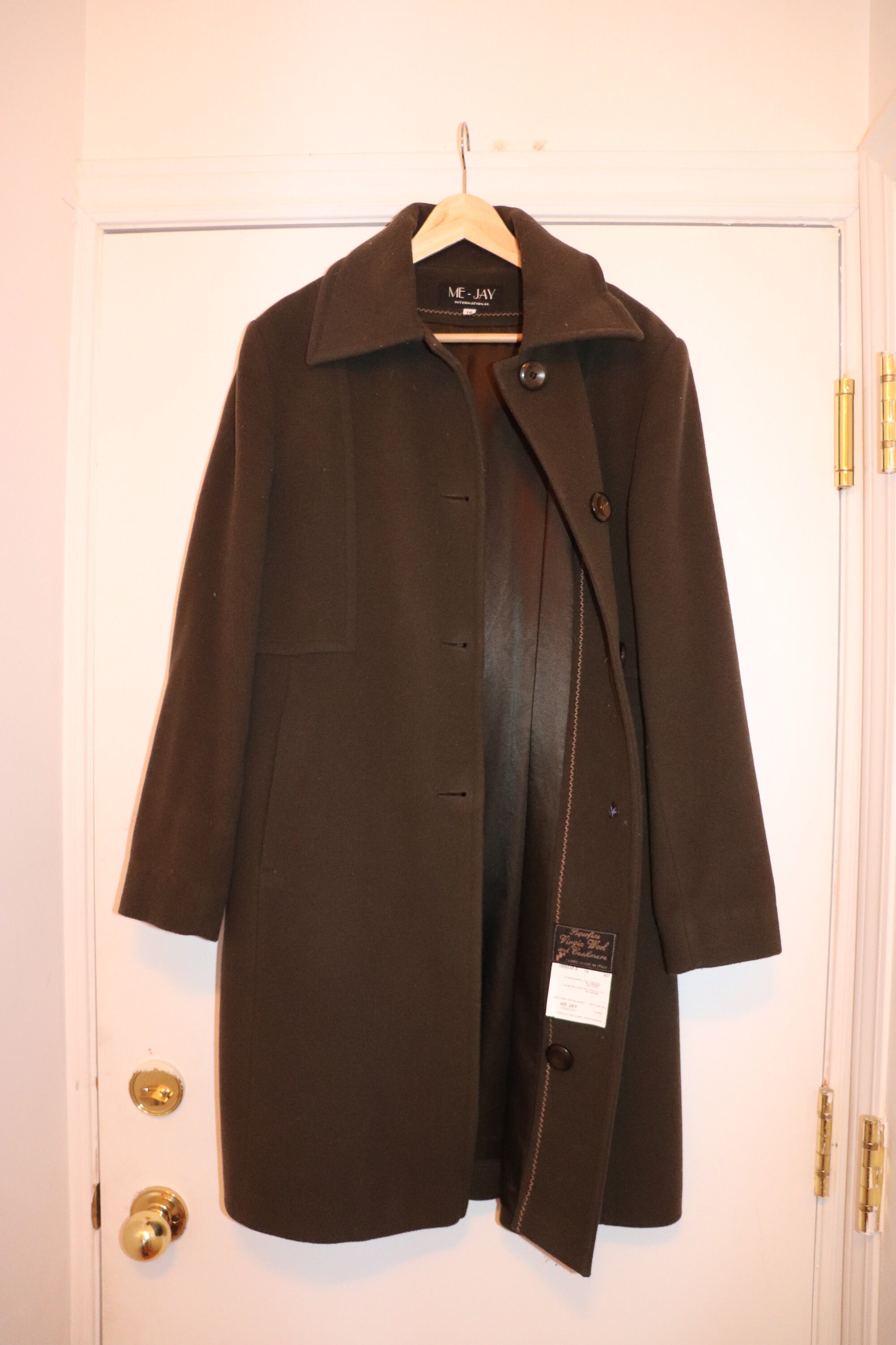 Wool Cashmere Blend Vintage Coat Etsy