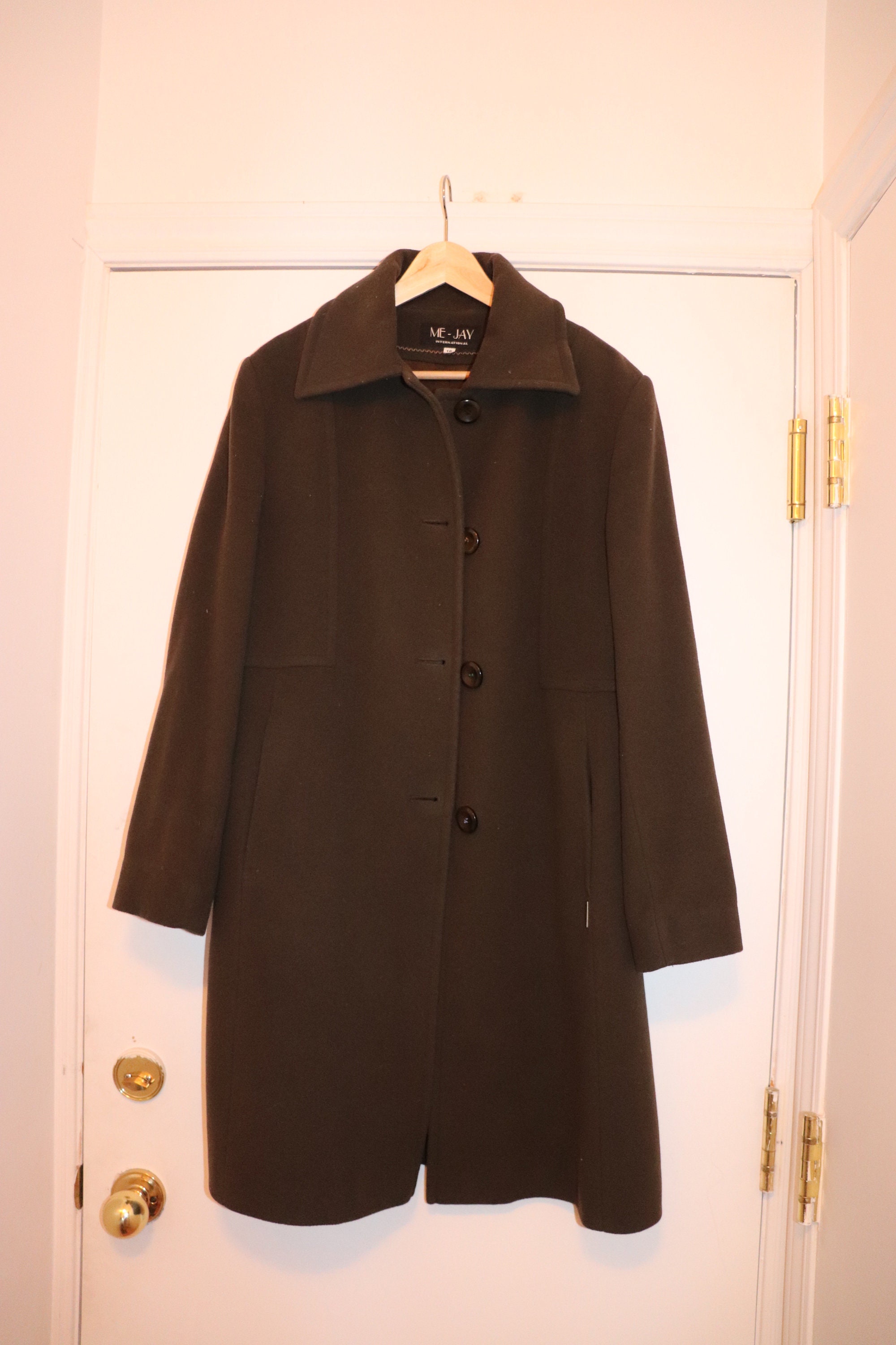 Wool Cashmere Blend Vintage Coat Etsy