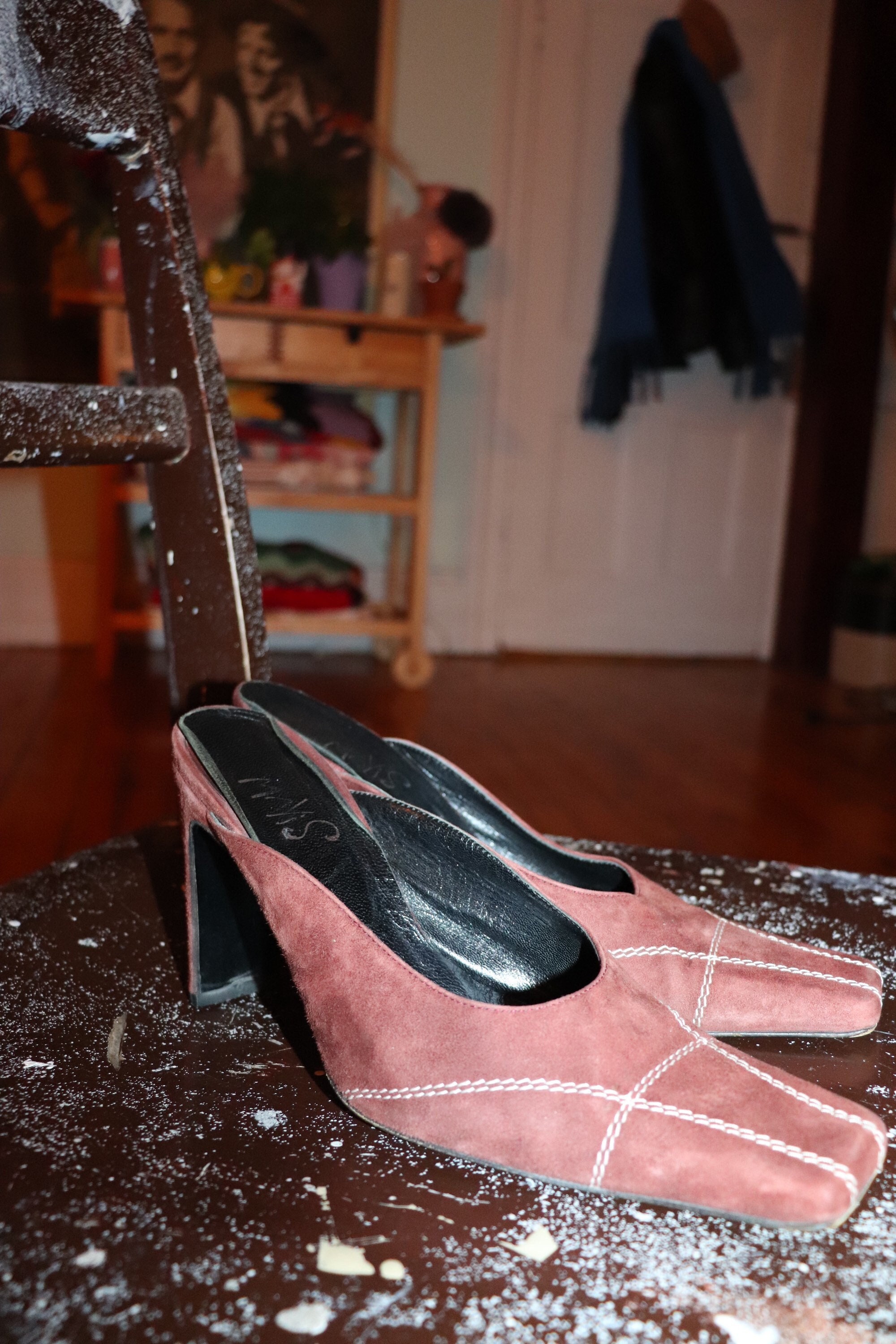 LOUIS VUITTON Sandals / 39 / GLD / PVC / High heels / Wedge sole