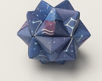 Lavender Scented Origami Star Ball – Handmade 3D Geometric Paper Art