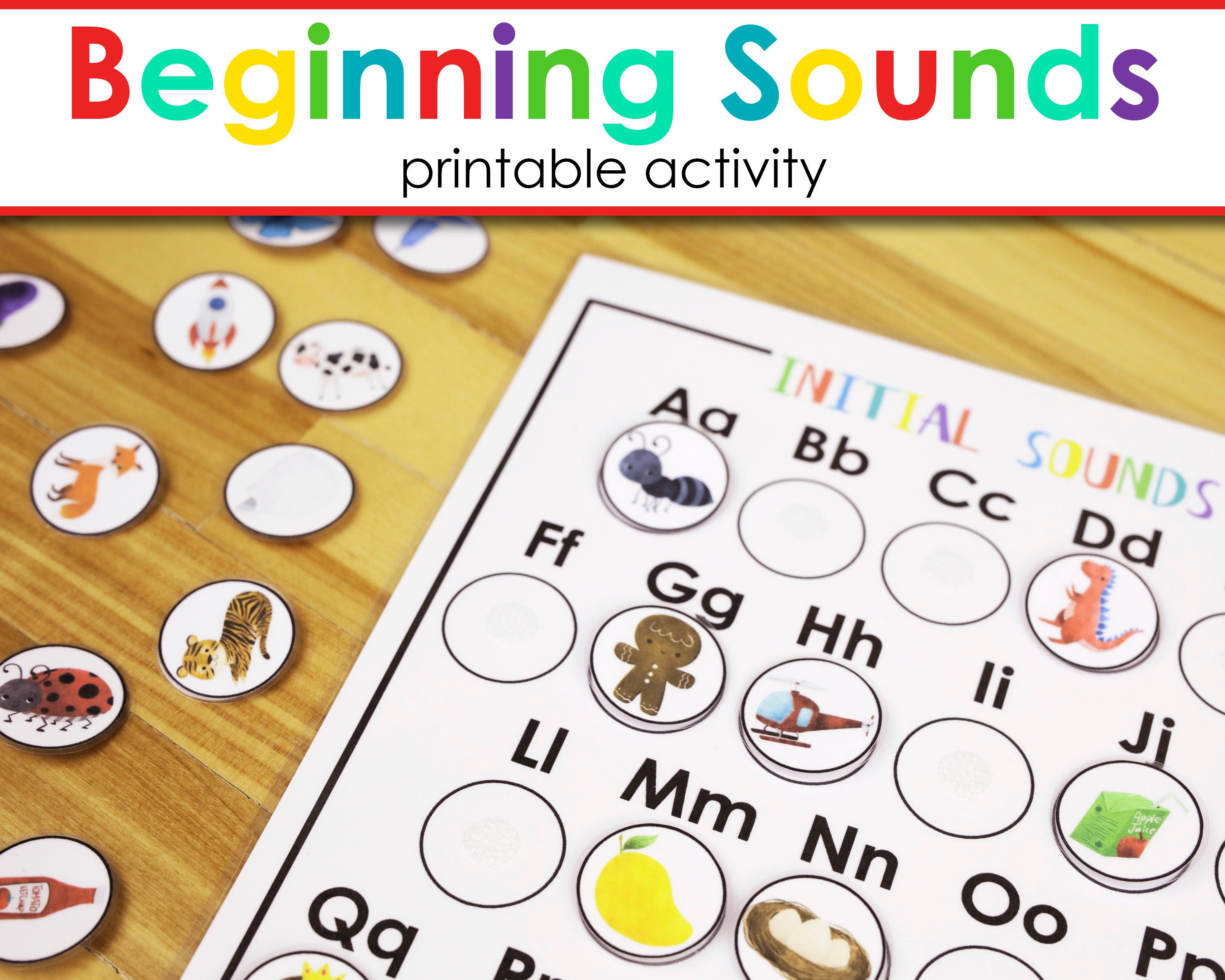 Beginning Sounds Preschool Printable Activity Homeschool | Etsy