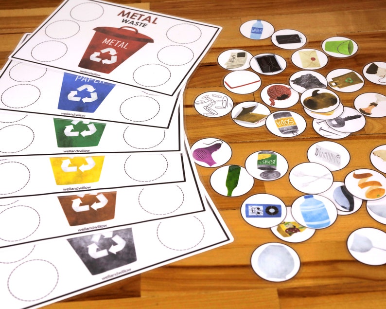 Waste Sorting Activity Busy Book Binder Printable | Etsy