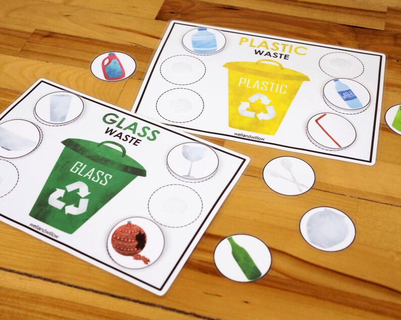 Waste Sorting Activity Busy Book Binder Printable | Etsy