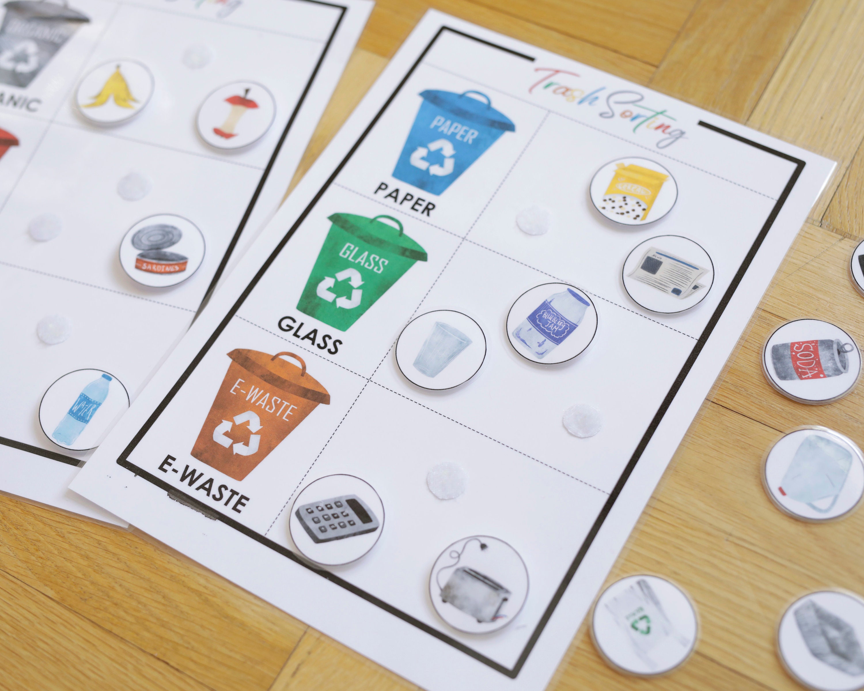 Trash Sorting Preschool Activity Homeschool Green Day | Etsy